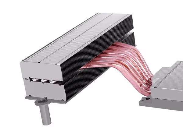 צלעות קירור עם צינורות חום